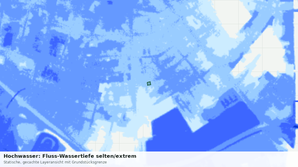Statische Kartenansicht: Hochwasser: Fluss-Wassertiefe selten/extrem