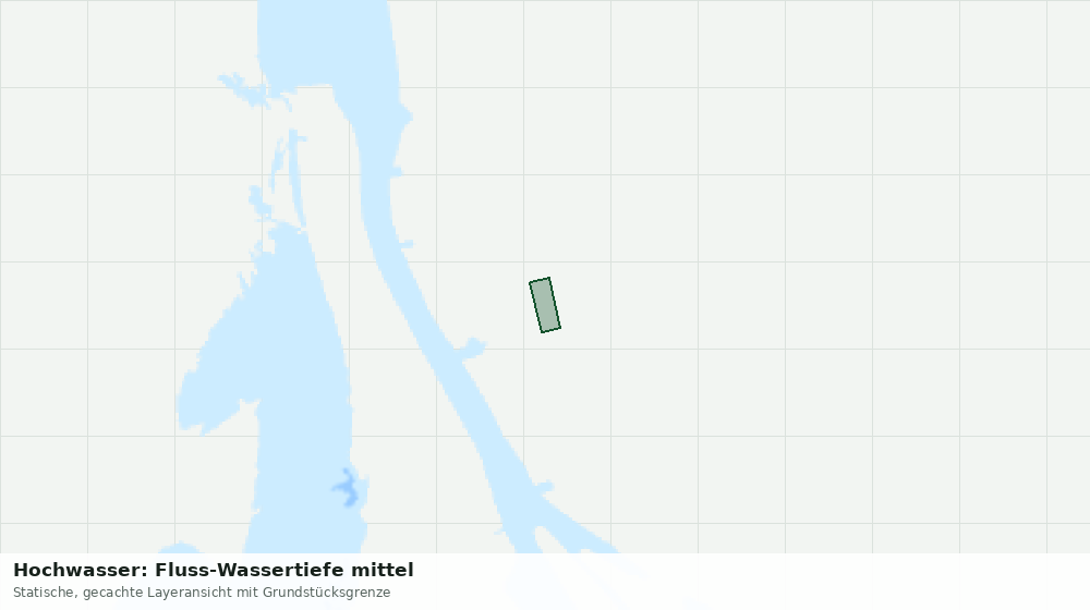 Statische Kartenansicht: Hochwasser: Fluss-Wassertiefe mittel