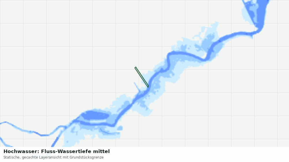 Statische Kartenansicht: Hochwasser: Fluss-Wassertiefe mittel