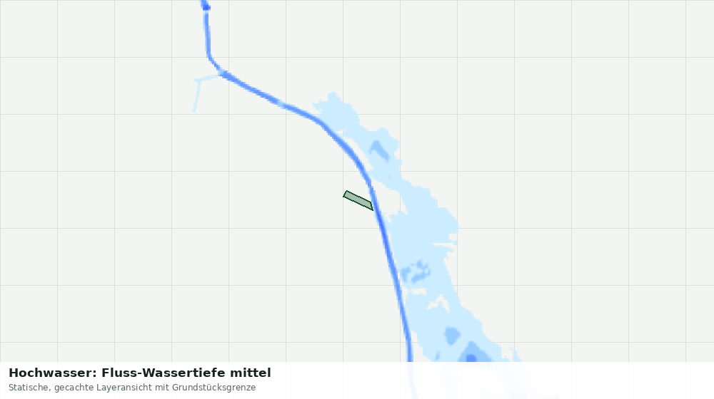 Statische Kartenansicht: Hochwasser: Fluss-Wassertiefe mittel