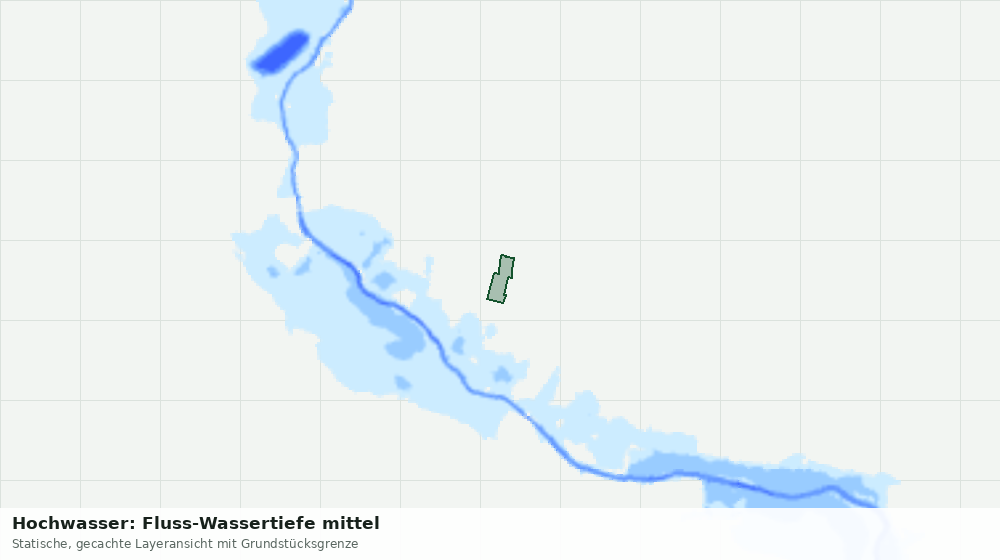 Statische Kartenansicht: Hochwasser: Fluss-Wassertiefe mittel