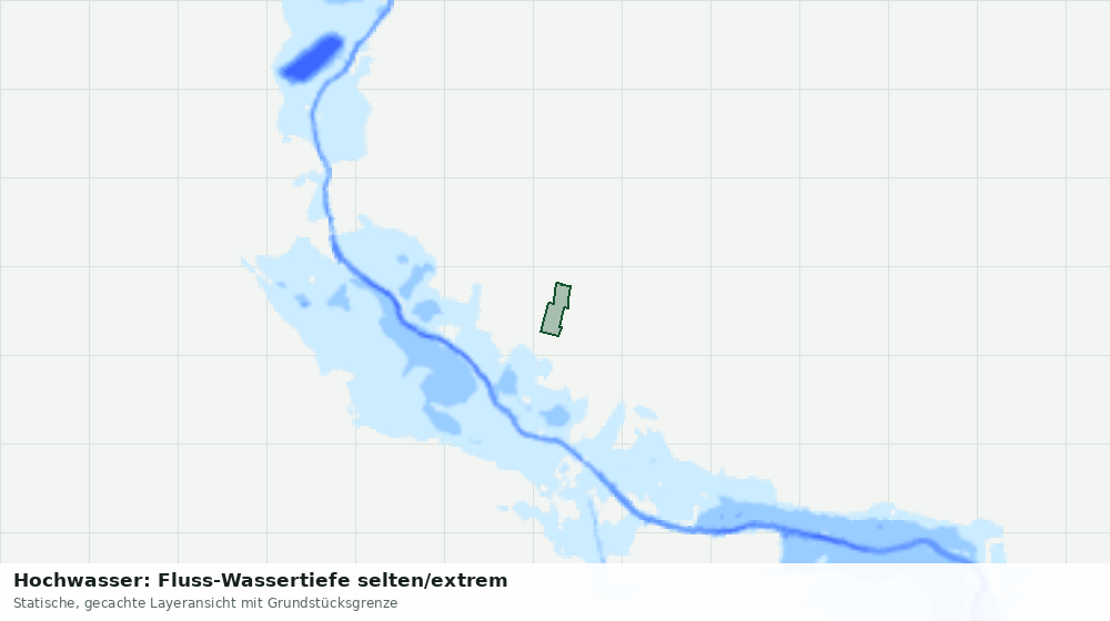 Statische Kartenansicht: Hochwasser: Fluss-Wassertiefe selten/extrem