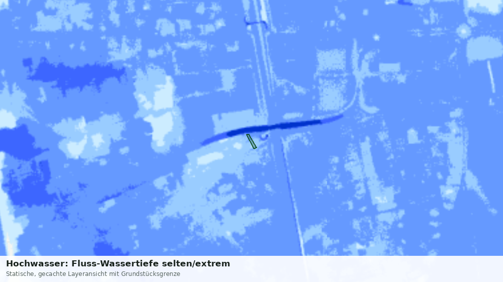 Statische Kartenansicht: Hochwasser: Fluss-Wassertiefe selten/extrem