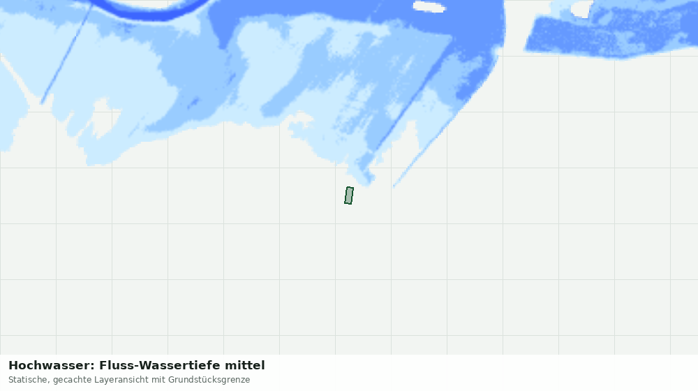 Statische Kartenansicht: Hochwasser: Fluss-Wassertiefe mittel