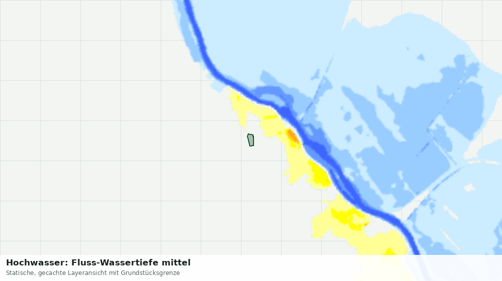 Statische Kartenansicht: Hochwasser: Fluss-Wassertiefe mittel