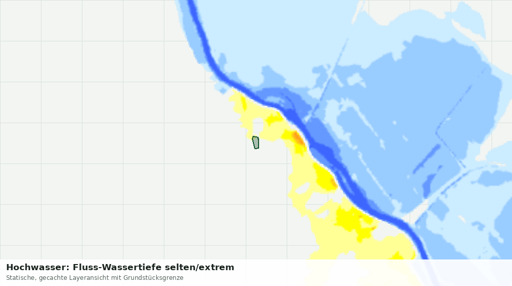 Statische Kartenansicht: Hochwasser: Fluss-Wassertiefe selten/extrem