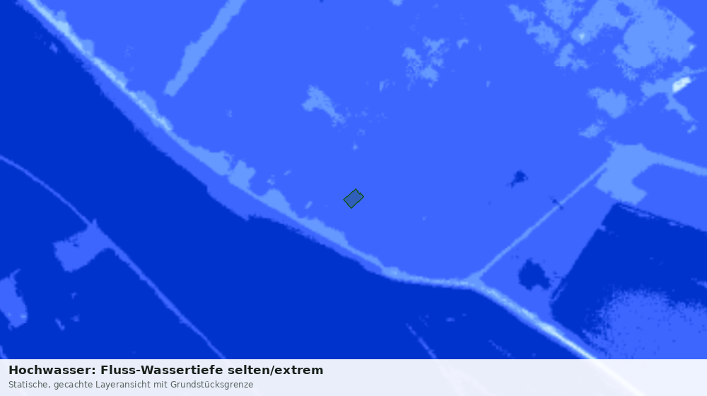 Statische Kartenansicht: Hochwasser: Fluss-Wassertiefe selten/extrem