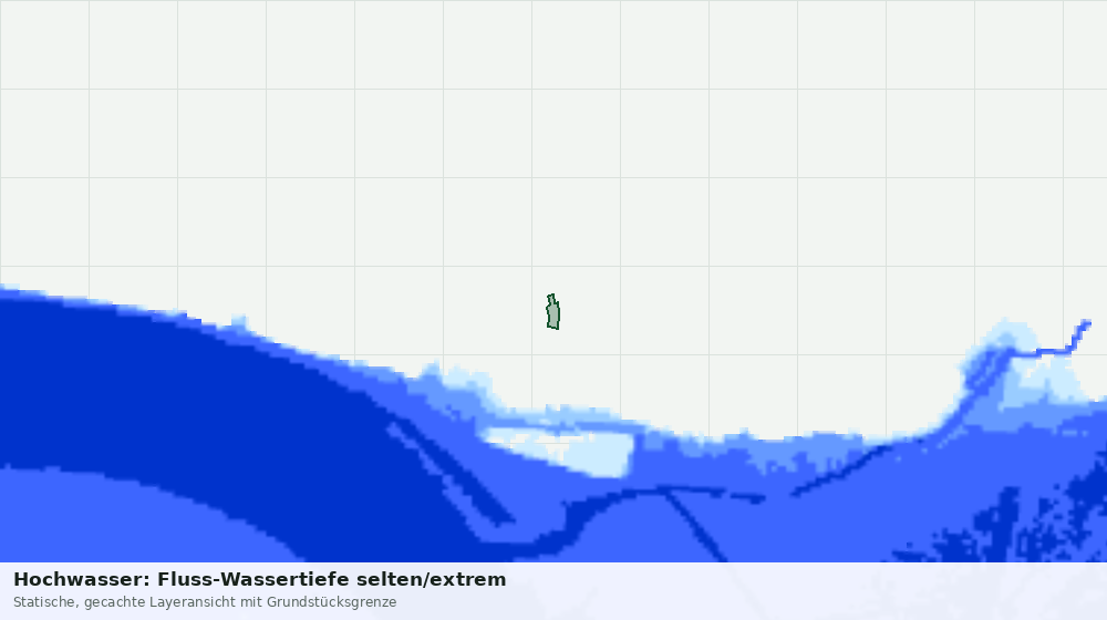Statische Kartenansicht: Hochwasser: Fluss-Wassertiefe selten/extrem