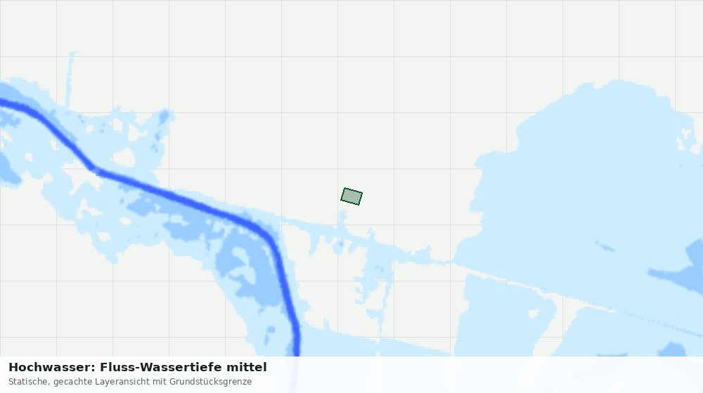 Statische Kartenansicht: Hochwasser: Fluss-Wassertiefe mittel