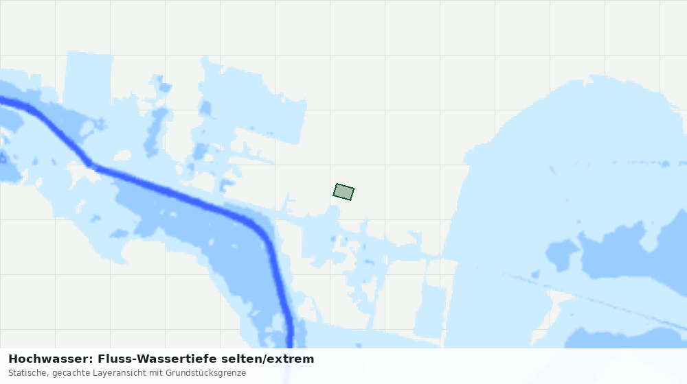 Statische Kartenansicht: Hochwasser: Fluss-Wassertiefe selten/extrem