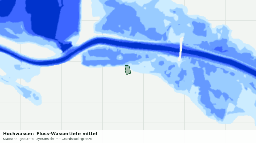 Statische Kartenansicht: Hochwasser: Fluss-Wassertiefe mittel