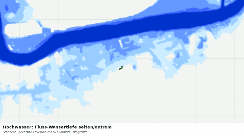 Statische Kartenansicht: Hochwasser: Fluss-Wassertiefe selten/extrem