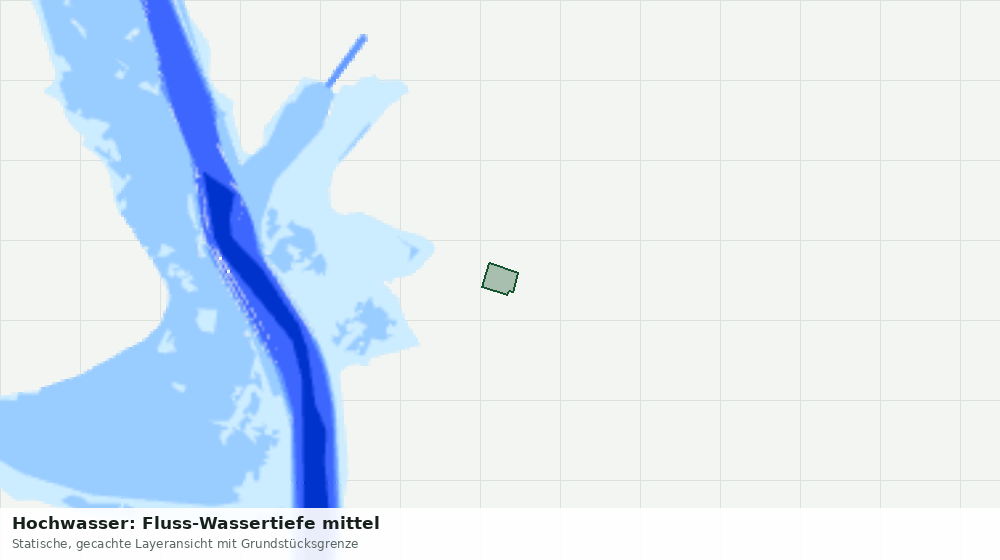 Statische Kartenansicht: Hochwasser: Fluss-Wassertiefe mittel
