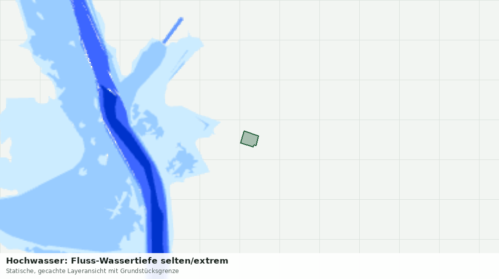 Statische Kartenansicht: Hochwasser: Fluss-Wassertiefe selten/extrem