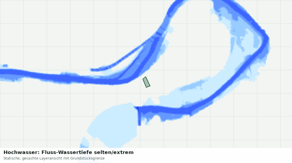 Statische Kartenansicht: Hochwasser: Fluss-Wassertiefe selten/extrem