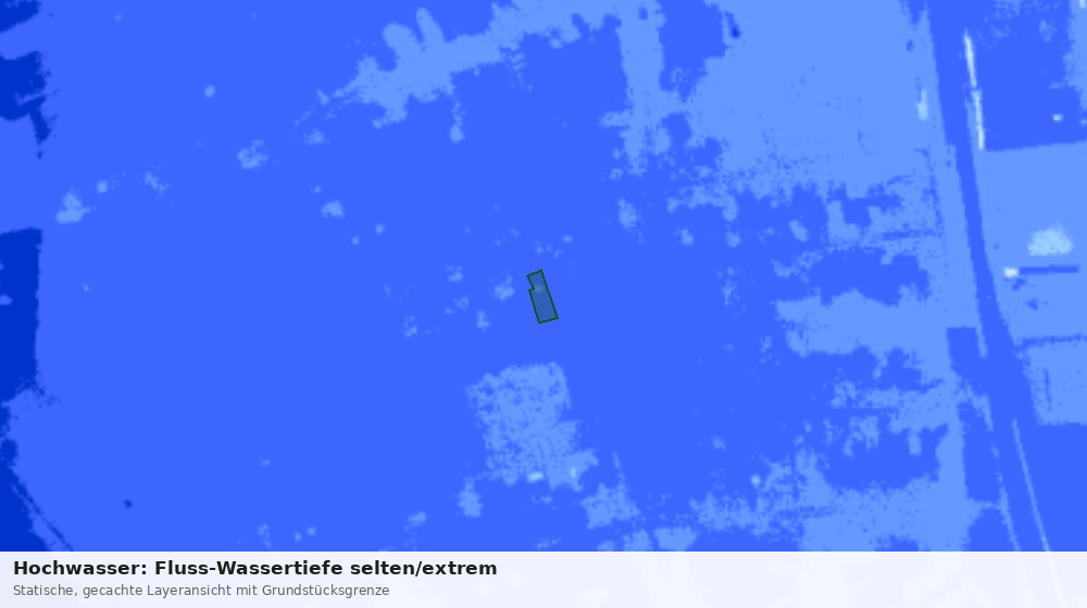 Statische Kartenansicht: Hochwasser: Fluss-Wassertiefe selten/extrem