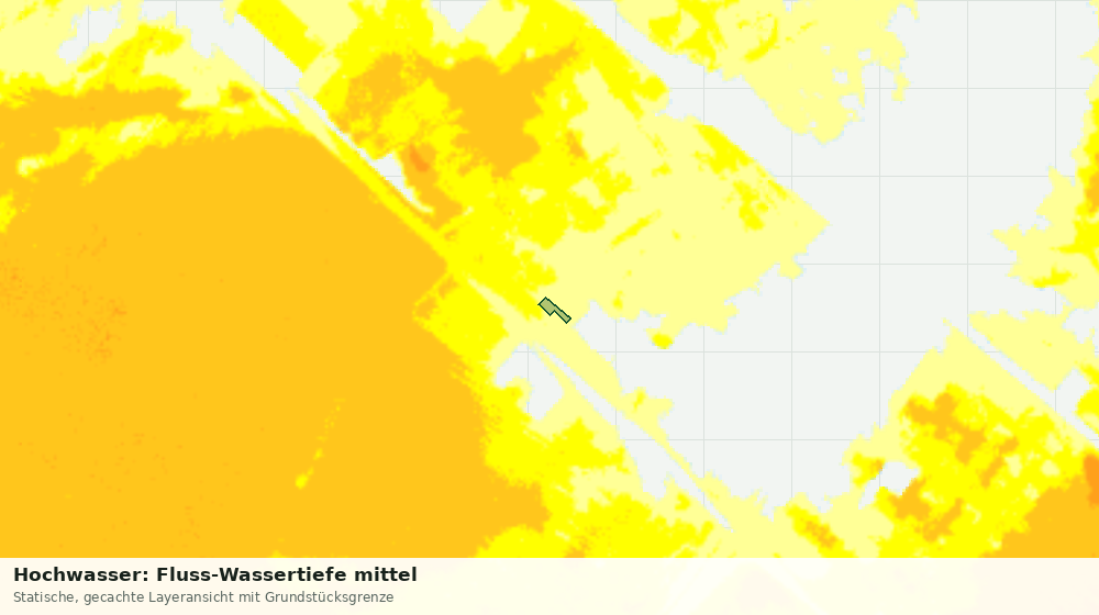 Statische Kartenansicht: Hochwasser: Fluss-Wassertiefe mittel