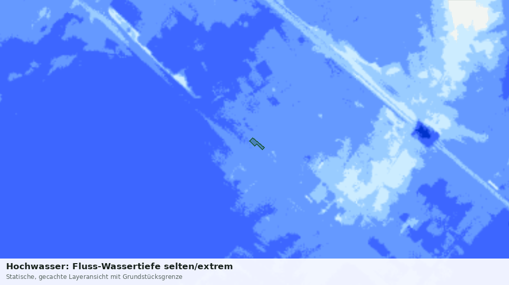 Statische Kartenansicht: Hochwasser: Fluss-Wassertiefe selten/extrem