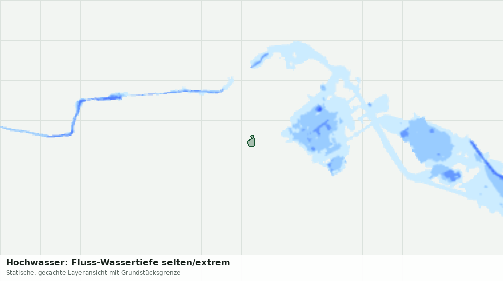 Statische Kartenansicht: Hochwasser: Fluss-Wassertiefe selten/extrem