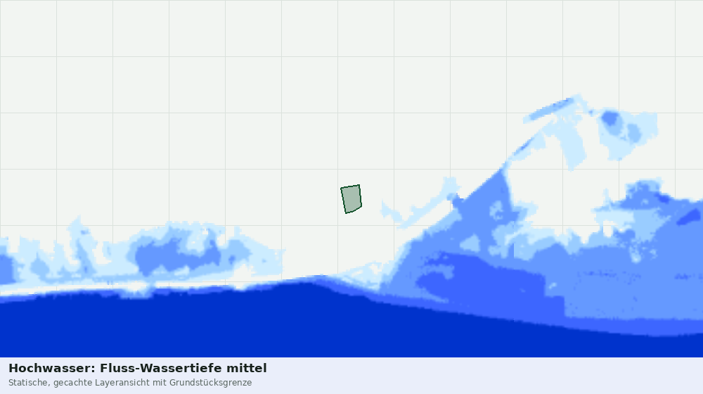 Statische Kartenansicht: Hochwasser: Fluss-Wassertiefe mittel