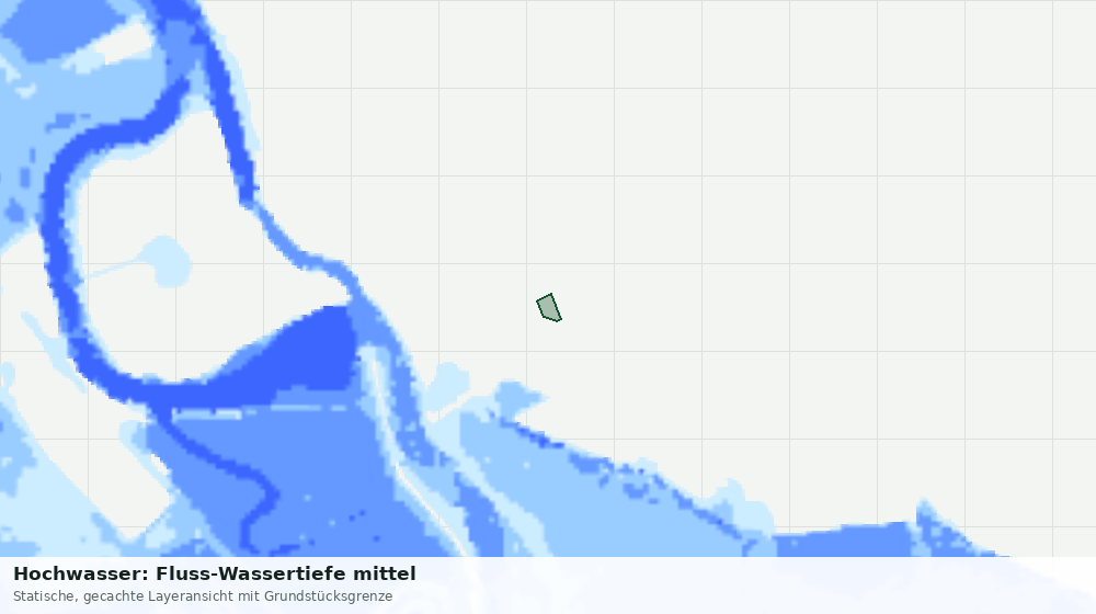Statische Kartenansicht: Hochwasser: Fluss-Wassertiefe mittel