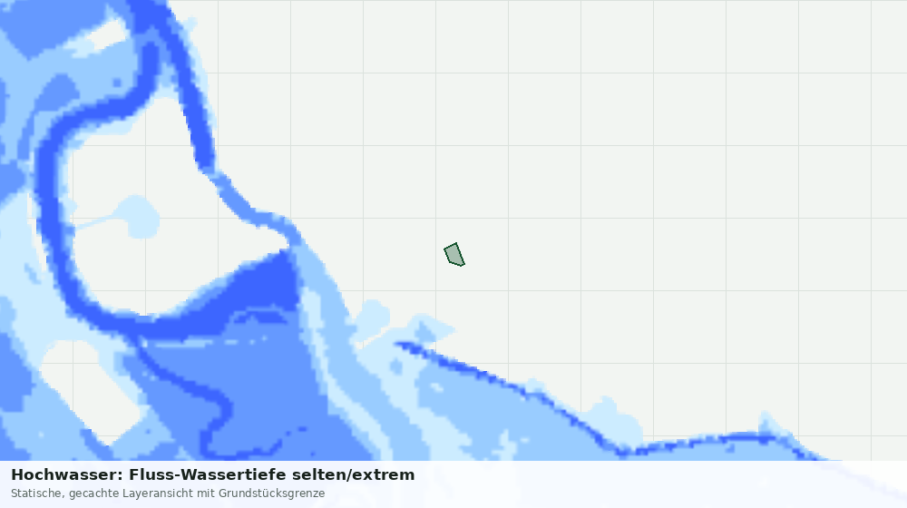 Statische Kartenansicht: Hochwasser: Fluss-Wassertiefe selten/extrem