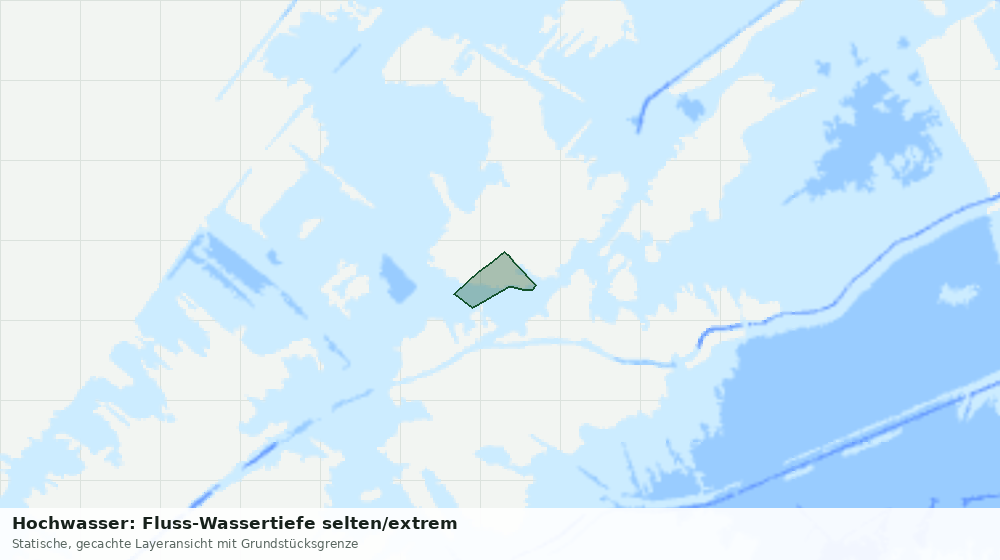 Statische Kartenansicht: Hochwasser: Fluss-Wassertiefe selten/extrem