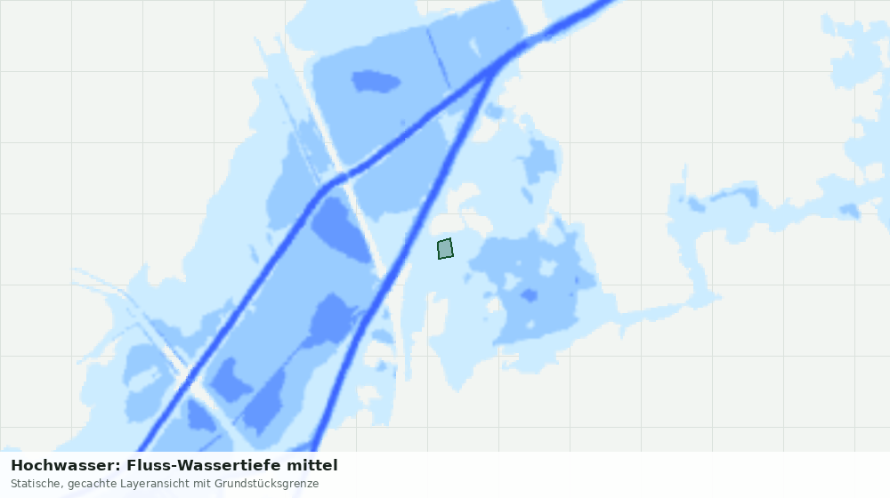 Statische Kartenansicht: Hochwasser: Fluss-Wassertiefe mittel