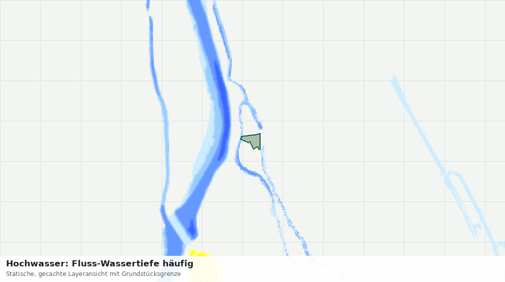 Statische Kartenansicht: Hochwasser: Fluss-Wassertiefe häufig