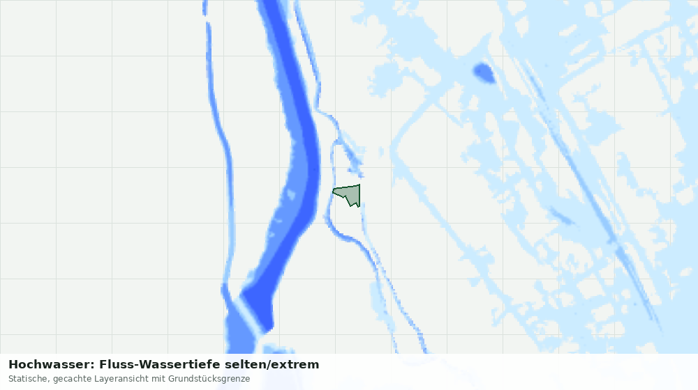 Statische Kartenansicht: Hochwasser: Fluss-Wassertiefe selten/extrem