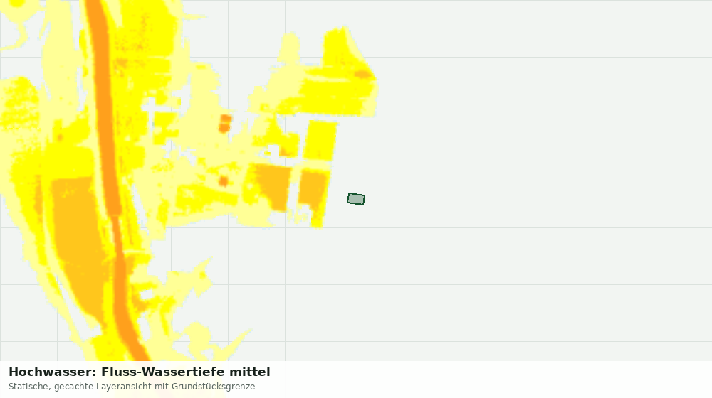Statische Kartenansicht: Hochwasser: Fluss-Wassertiefe mittel