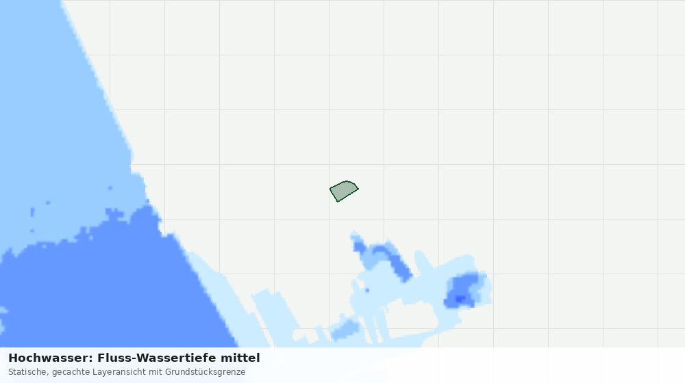Statische Kartenansicht: Hochwasser: Fluss-Wassertiefe mittel