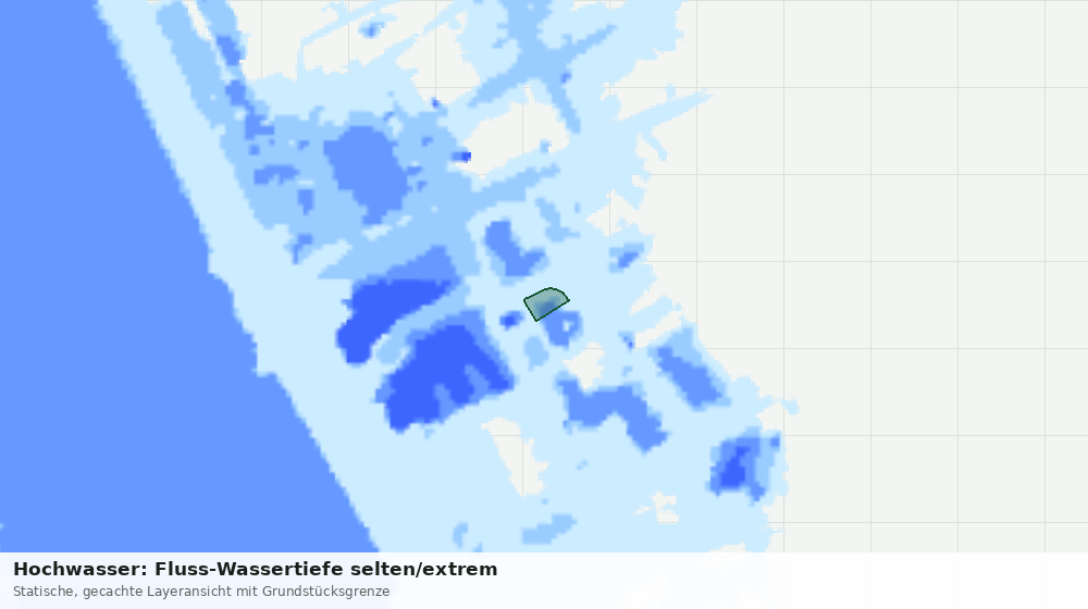 Statische Kartenansicht: Hochwasser: Fluss-Wassertiefe selten/extrem