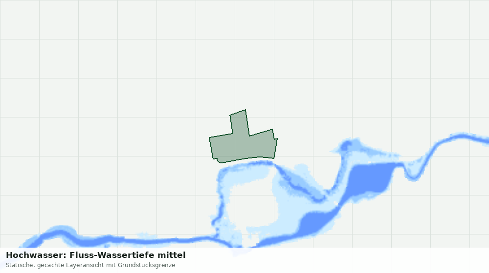 Statische Kartenansicht: Hochwasser: Fluss-Wassertiefe mittel