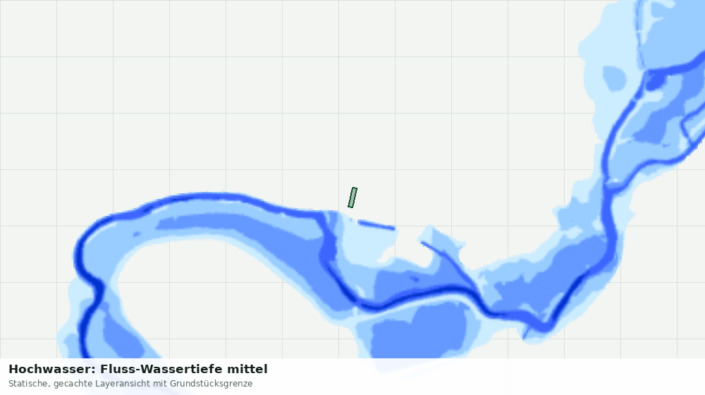 Statische Kartenansicht: Hochwasser: Fluss-Wassertiefe mittel