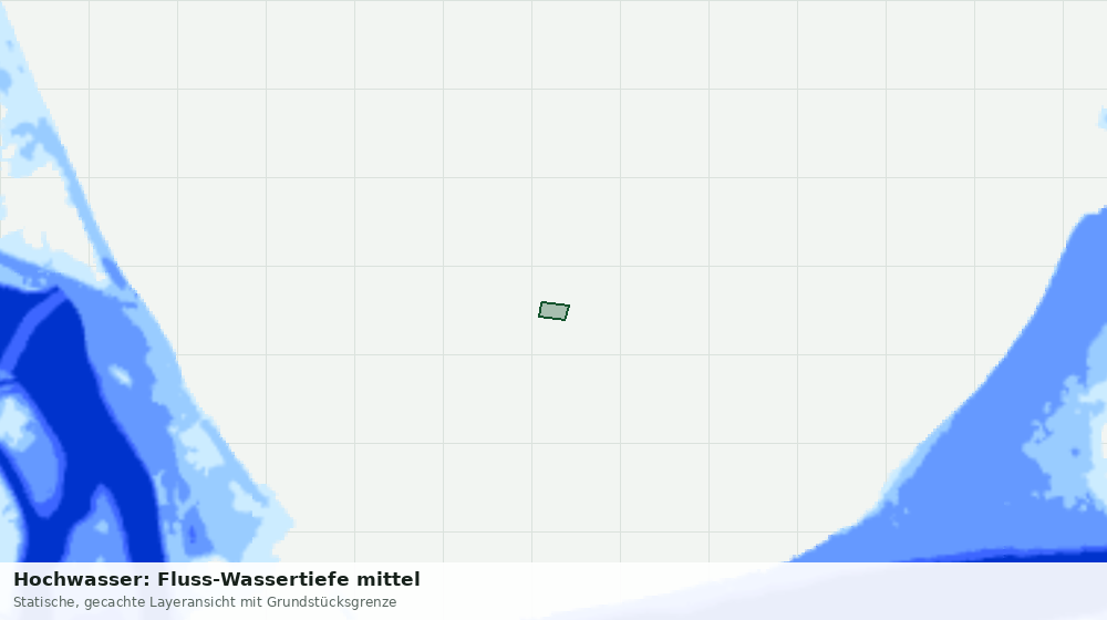 Statische Kartenansicht: Hochwasser: Fluss-Wassertiefe mittel