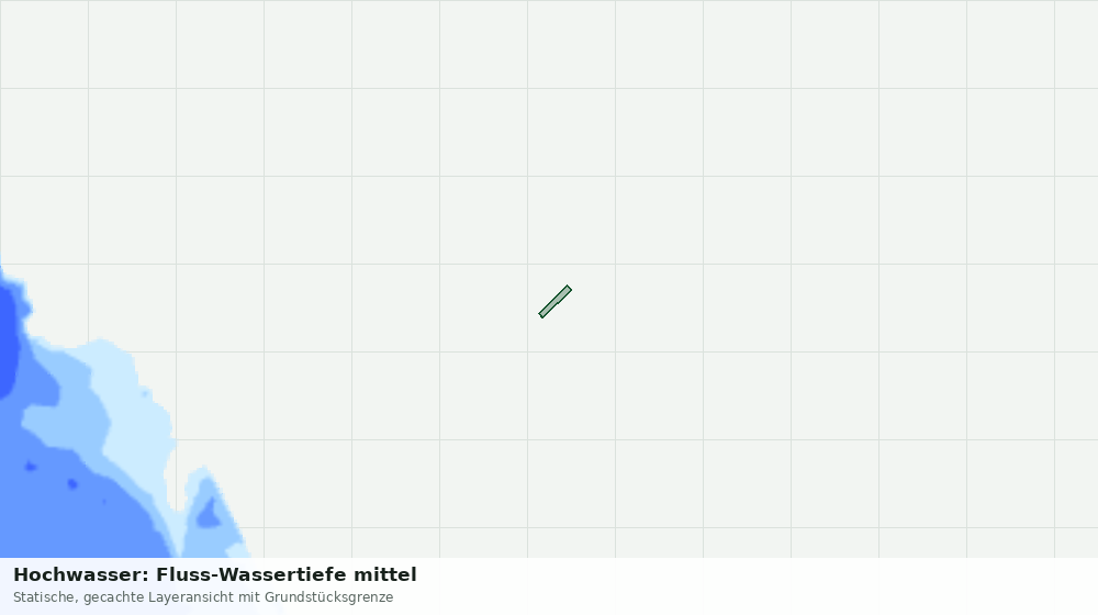 Statische Kartenansicht: Hochwasser: Fluss-Wassertiefe mittel
