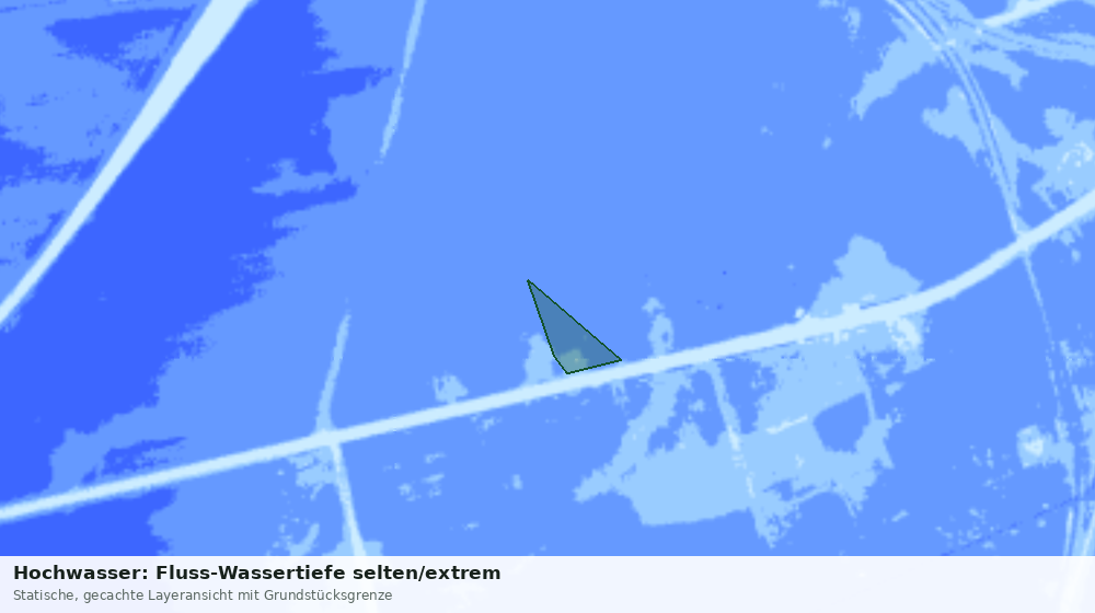 Statische Kartenansicht: Hochwasser: Fluss-Wassertiefe selten/extrem