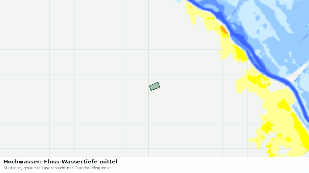 Statische Kartenansicht: Hochwasser: Fluss-Wassertiefe mittel
