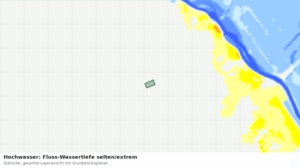 Statische Kartenansicht: Hochwasser: Fluss-Wassertiefe selten/extrem
