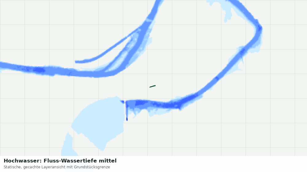 Statische Kartenansicht: Hochwasser: Fluss-Wassertiefe mittel
