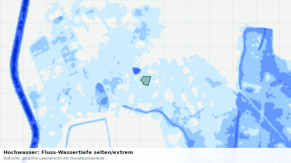 Statische Kartenansicht: Hochwasser: Fluss-Wassertiefe selten/extrem