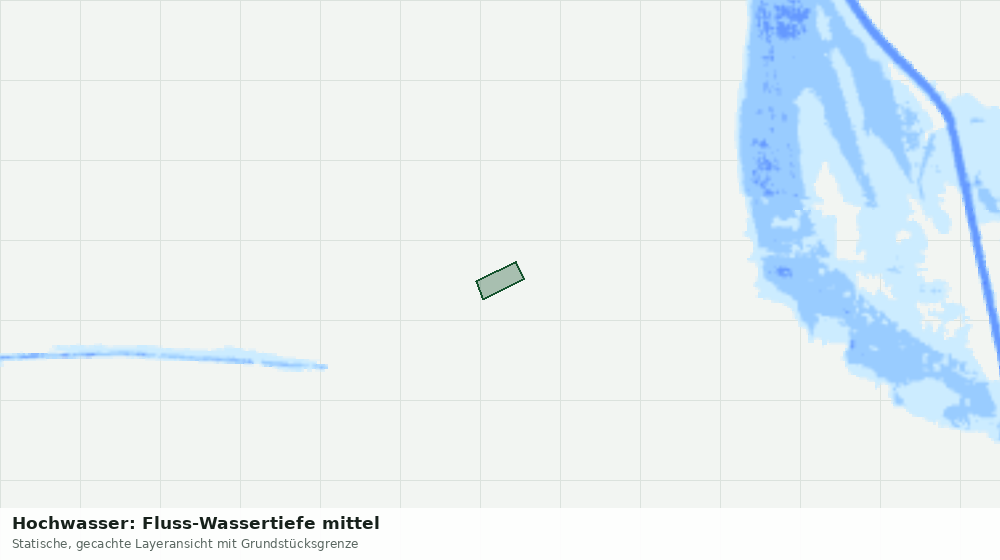 Statische Kartenansicht: Hochwasser: Fluss-Wassertiefe mittel