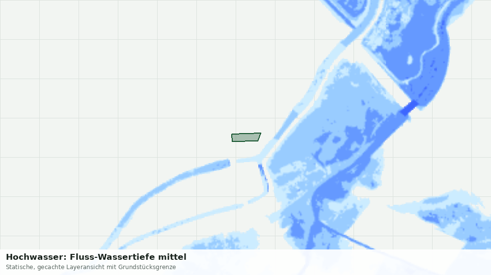 Statische Kartenansicht: Hochwasser: Fluss-Wassertiefe mittel