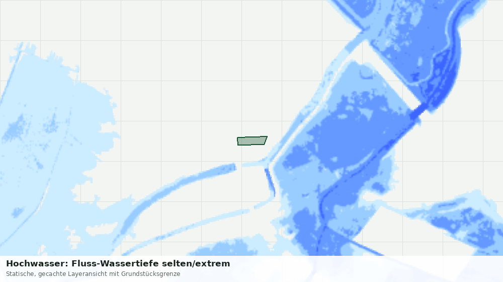 Statische Kartenansicht: Hochwasser: Fluss-Wassertiefe selten/extrem