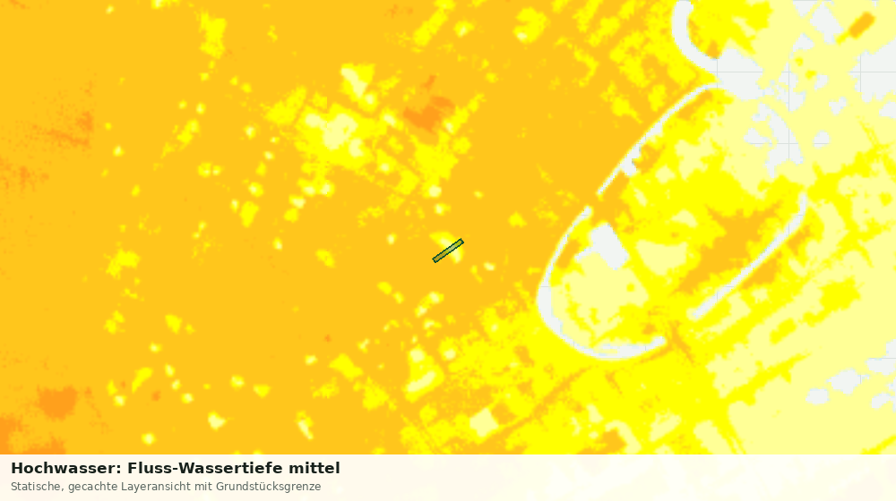 Statische Kartenansicht: Hochwasser: Fluss-Wassertiefe mittel