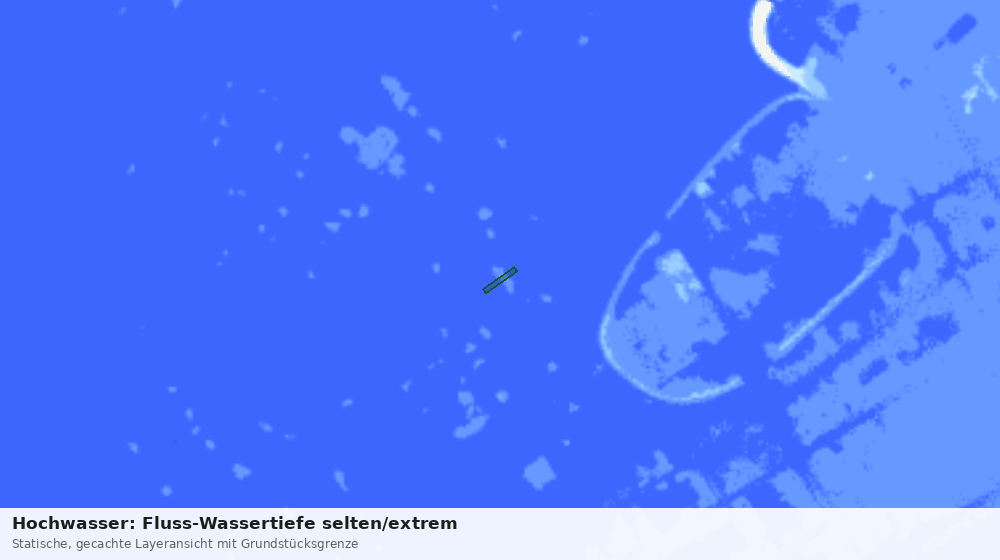 Statische Kartenansicht: Hochwasser: Fluss-Wassertiefe selten/extrem