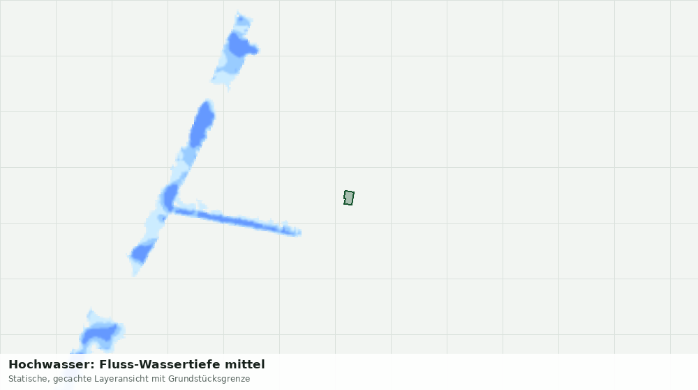 Statische Kartenansicht: Hochwasser: Fluss-Wassertiefe mittel