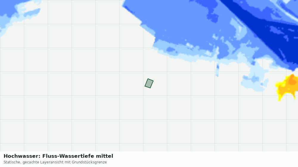 Statische Kartenansicht: Hochwasser: Fluss-Wassertiefe mittel