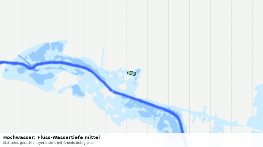 Statische Kartenansicht: Hochwasser: Fluss-Wassertiefe mittel